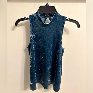 Velvet Top with Keyhole Back